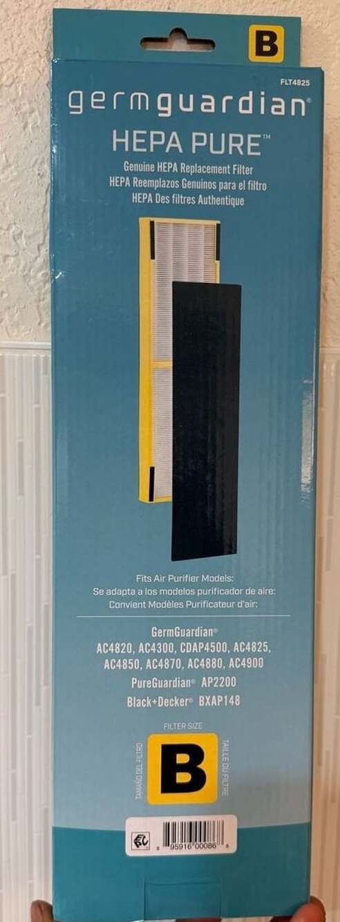 GermGuardian FLT4825 HEPA Pure Genuine HEPA Replacement Filter Size B